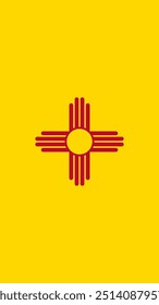Vertical Flag of New Mexico, Vertical New Mexico Flag