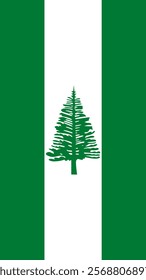 Vertical Flag of Norfolk Island, 9:16 Format, Vertical Norfolk Island Flag, Vector Images