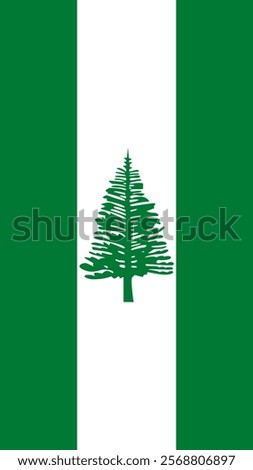 Vertical Flag of Norfolk Island, 9:16 Format, Vertical Norfolk Island Flag, Vector Images