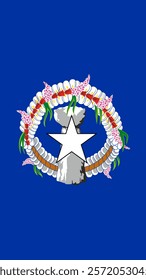 Vertical Flag of Northern Mariana Islands, 9:16 Format, Vertical Northern Mariana Islands Flag, Vector Images