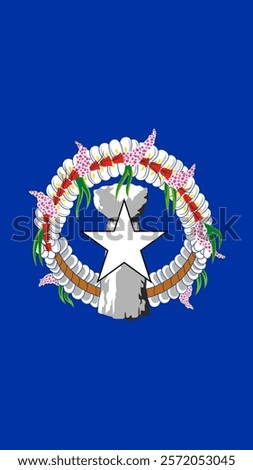 Vertical Flag of Northern Mariana Islands, 9:16 Format, Vertical Northern Mariana Islands Flag, Vector Images