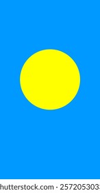 Vertical Flag of Palau, 9:16 Format, Vertical Palau Flag, Vector Images