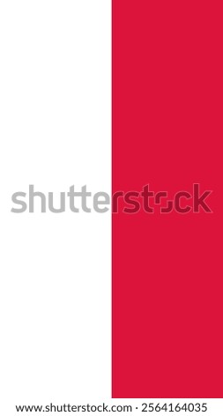 Vertical Flag of Poland, 9:16 Format, Vertical Poland Flag, Vector Images