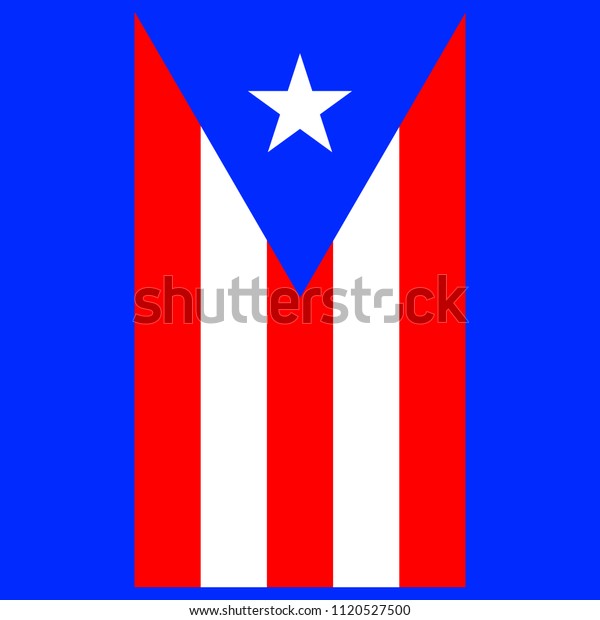 Vertical Flag Puerto Rico Vector Eps Stock Vector Royalty Free