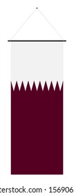 vertical flag of qatar. vector illustration
