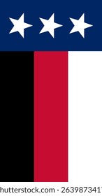 Vertical Flag Republic of the Rio Grande