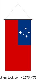 vertical flag of samoa. vector background