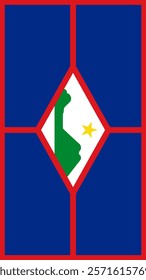 Vertical Flag of Sint Eustatius, 9:16 Format, Vertical Sint Eustatius Flag, Vector Images