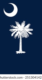 Vertical Flag of South Carolina, Vertical South Carolina Flag