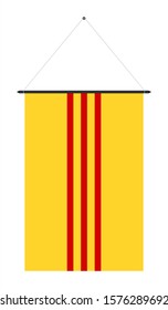 Vertical Flag Of South Vietnam. Vector