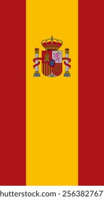 Vertical Flag of Spain, 9:16 Format, Vertical Spain Flag, Vector Images