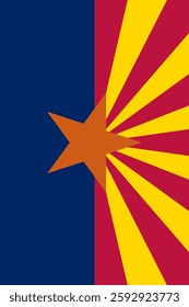 Vertical Flag State of Arizona