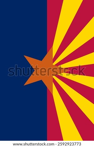 Vertical Flag State of Arizona