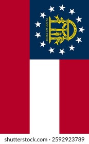 Vertical Flag State of Georgia