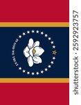 Vertical Flag State of Mississippi