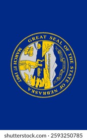 Vertical Flag State of Nebraska