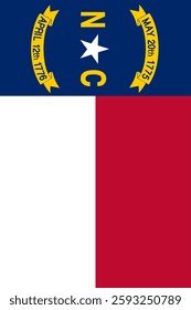 Vertical Flag State of North Carolina