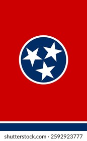 Vertical Flag State of Tennessee