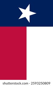 Vertical Flag State of Texas
