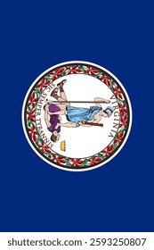Vertical Flag State of Virginia