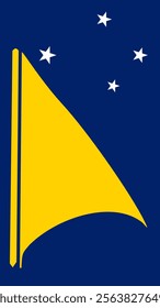 Vertical Flag of Tokelau, 9:16 Format, Vertical Tokelau Flag, Vector Images