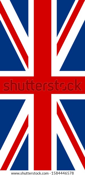 Vertical Flag Union Jack Stock Vector (Royalty Free) 1584446578