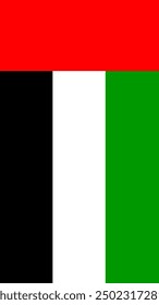 Vertical Flag of United Arab Emirates, Vertical United Arab Emirates Flag