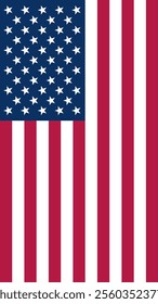 Vertical Flag of the United States, 9:16 Format, Vertical USA Flag, Vector Images