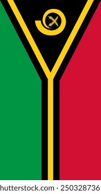 Vertical Flag of Vanuatu, Vertical Vanuatu Flag