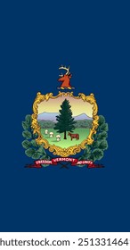 Vertical Flag of Vermont, Vertical Vermont Flag