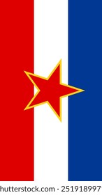 Vertical Bandera de Yugoslavia, Vertical Yugoslavia Bandera