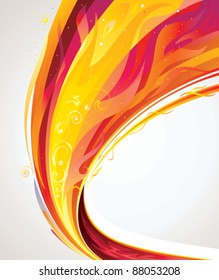 Vertical flame glowing wave background.