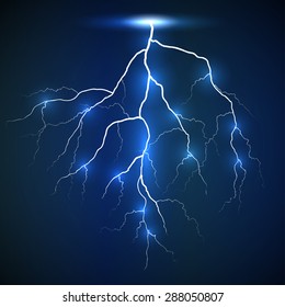 vertical flash of lightning