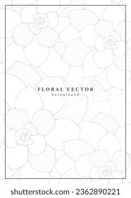Vertical floral background with delicate flowers. Background for diplomas, greeting cards, invitations, various designs.