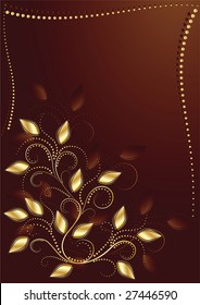 Vertical floral background with place for your text . Vector illustration.