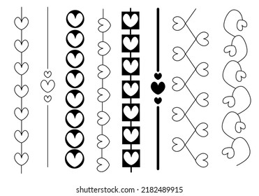 Vertical floral embellishments, borders and dividers, vector flourish ornament frames. Оrnate embellishment pattern.