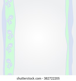 Vertical floral pattern, doodles,branches, twigs, stamens, leaves,stripes, spots, copy space. Hand drawn.