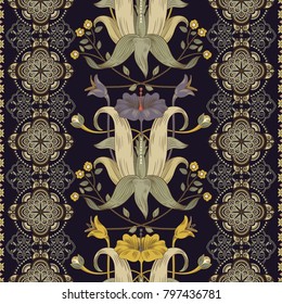 Vertical floral pattern, victorian style