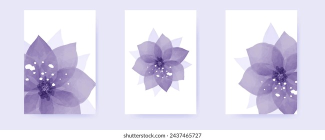 Patrones florales verticales . Acuarela.   
Ilustración vectorial. Conveniente para decorar paredes, banderas