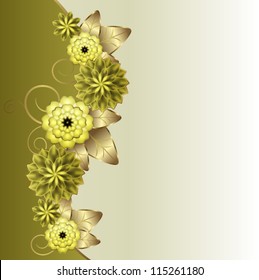 Vertical floral vignette