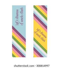 Vertical flyer design with positive slogan for Valentine's Day holiday and geometric decoration. Vector illustration.