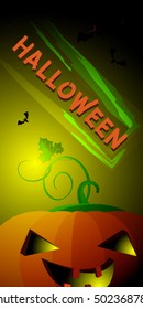 Vertical flyer Halloween. On a gradient background for your design