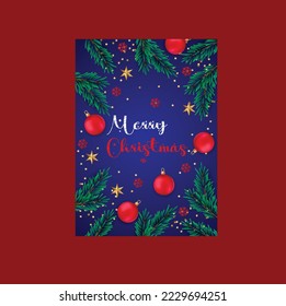 Vertical flyer template for Christmas and new year.