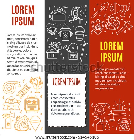 vertical flyer template set thin line stock vector royalty free