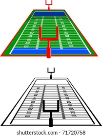 A vertical football field.