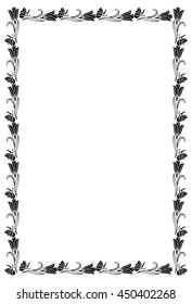 Vertical frame with bluebells. Design element for advertisements, flyer, web, wedding and other invitations or greeting cards. Vector clip art.