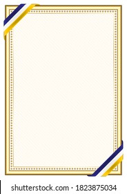 Marco vertical y borde con la bandera de Buryatia, elementos de plantilla para su certificado y diploma. Vector.
