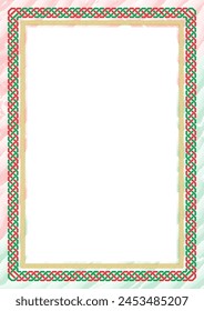 Marco de Vertical y borde con colores de la bandera de Burkina Faso, Elementos de Plantilla para su certificado y diploma. Vector.