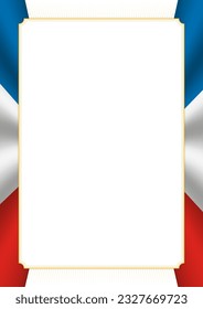 Marco vertical y borde con colores de la bandera de Crimea, elementos de plantilla para tu certificado y diploma. Vector.