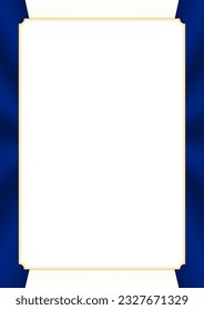 Vertical  frame and border with colors of New Zealand flag, template elements for your certificate and diploma. Vector.